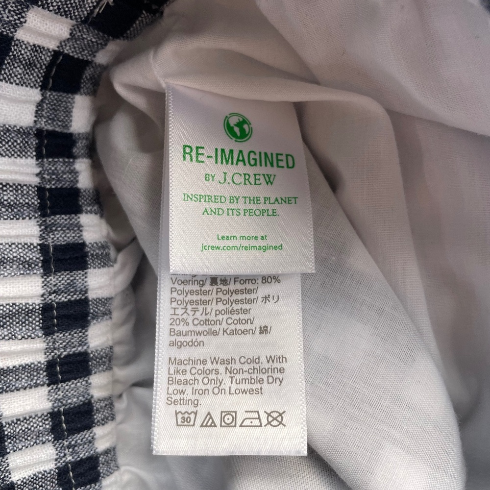 Women's J.Crew Navy White Gingham Skirt Size Medium - Picture 6 of 6